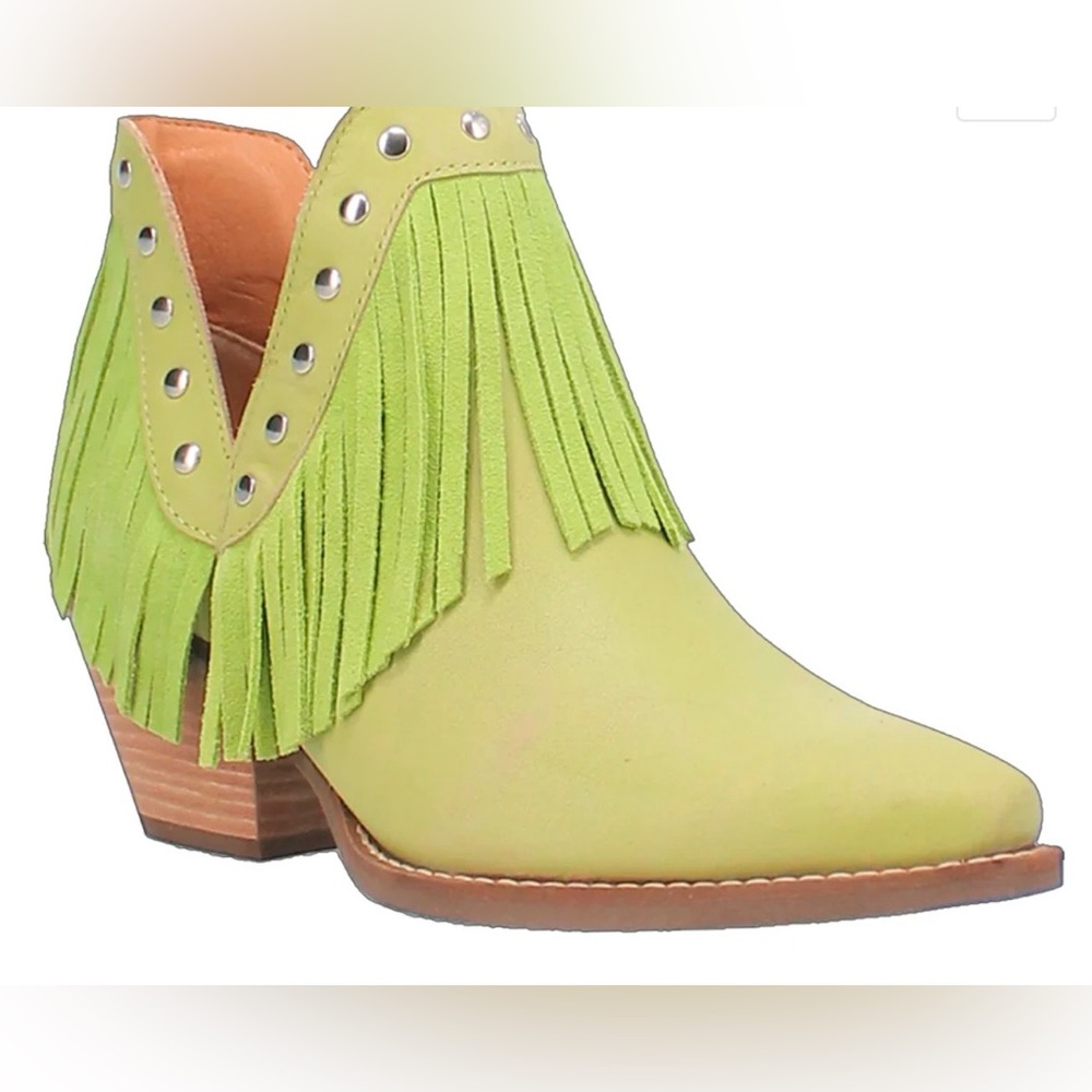 Dingo Women's Fine N' Dandy Western Boots Lime Size 7.5